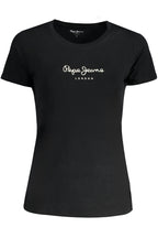 PEPE JEANS DAMEN KURZARM T-SHIRT SCHWARZ