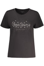 PEPE JEANS DAMEN KURZARM-T-SHIRT SCHWARZ