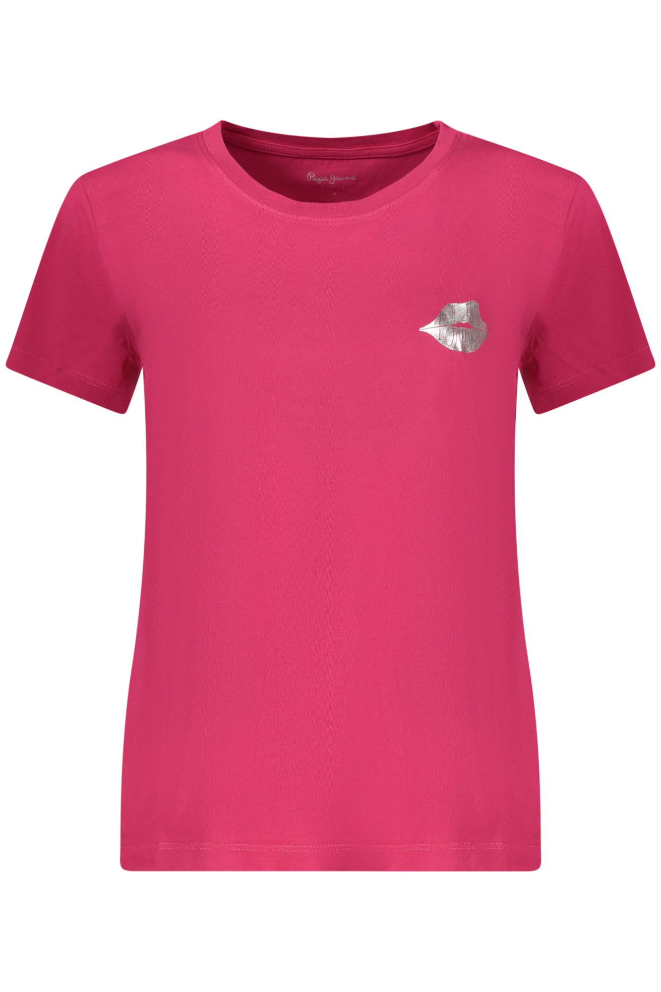 Pepe Jeans Damen T-Shirt Schwarz – Kurzarm-Shirt aus nachhaltiger Baumwolle Rot