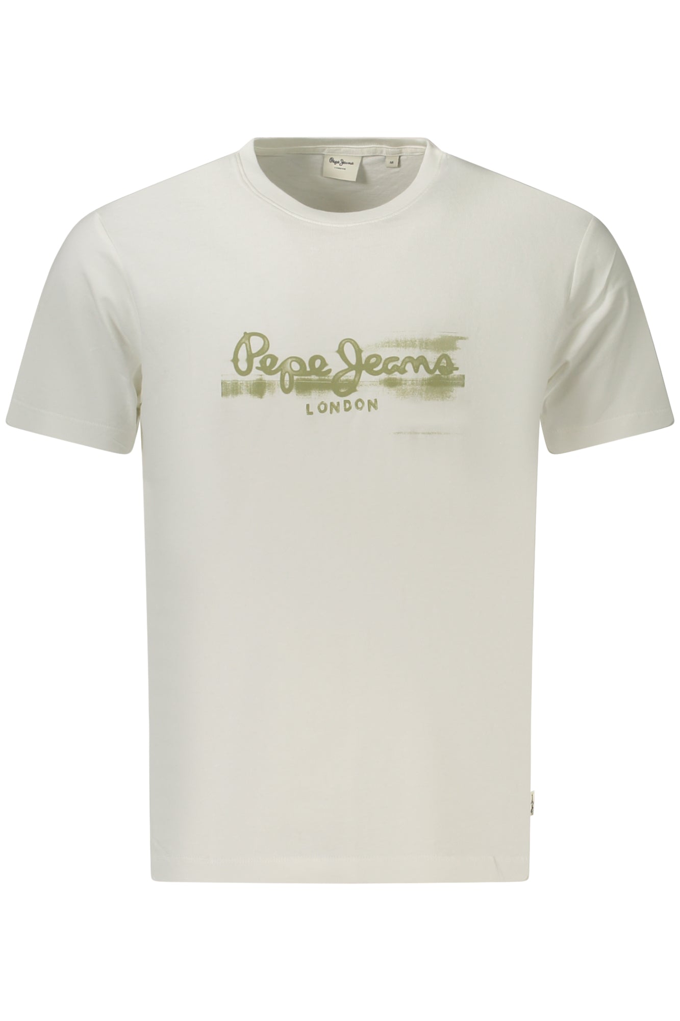 PEPE JEANS Herren T-Shirt Grün – Kurzarm-Shirt aus Bio-Baumwolle Weiß