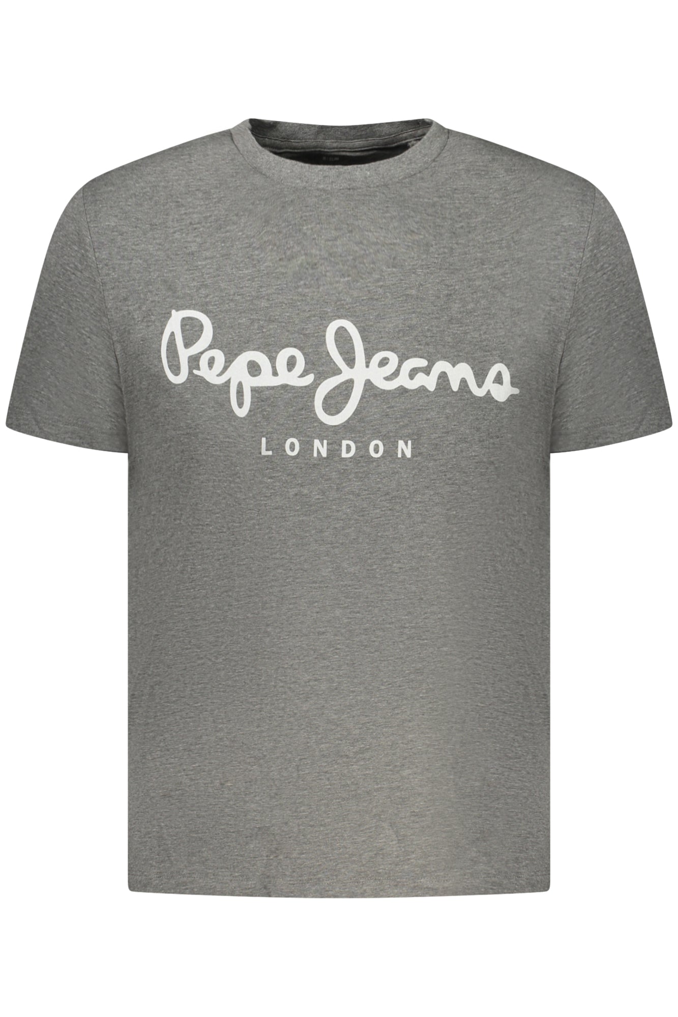 Pepe Jeans T-Shirt Herren – Graues Basic mit Logo-Print und schmaler Passform Grau