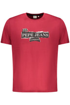 PEPE JEANS Herren-T-Shirt mit kurzen Ärmeln, Rot
