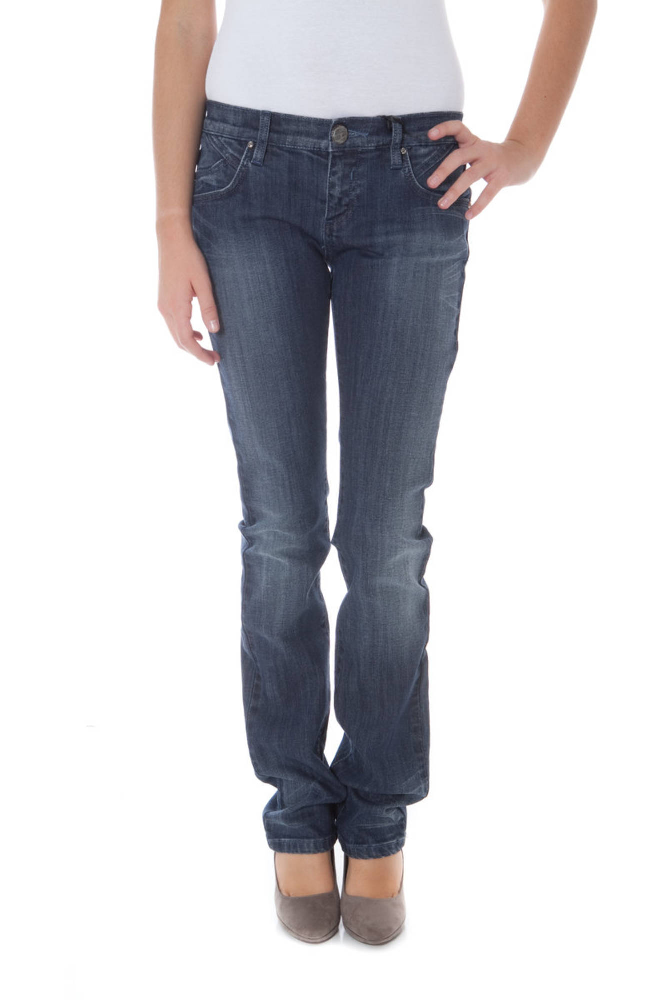 Blu Damen Denim Denim Hard Jeans Blau