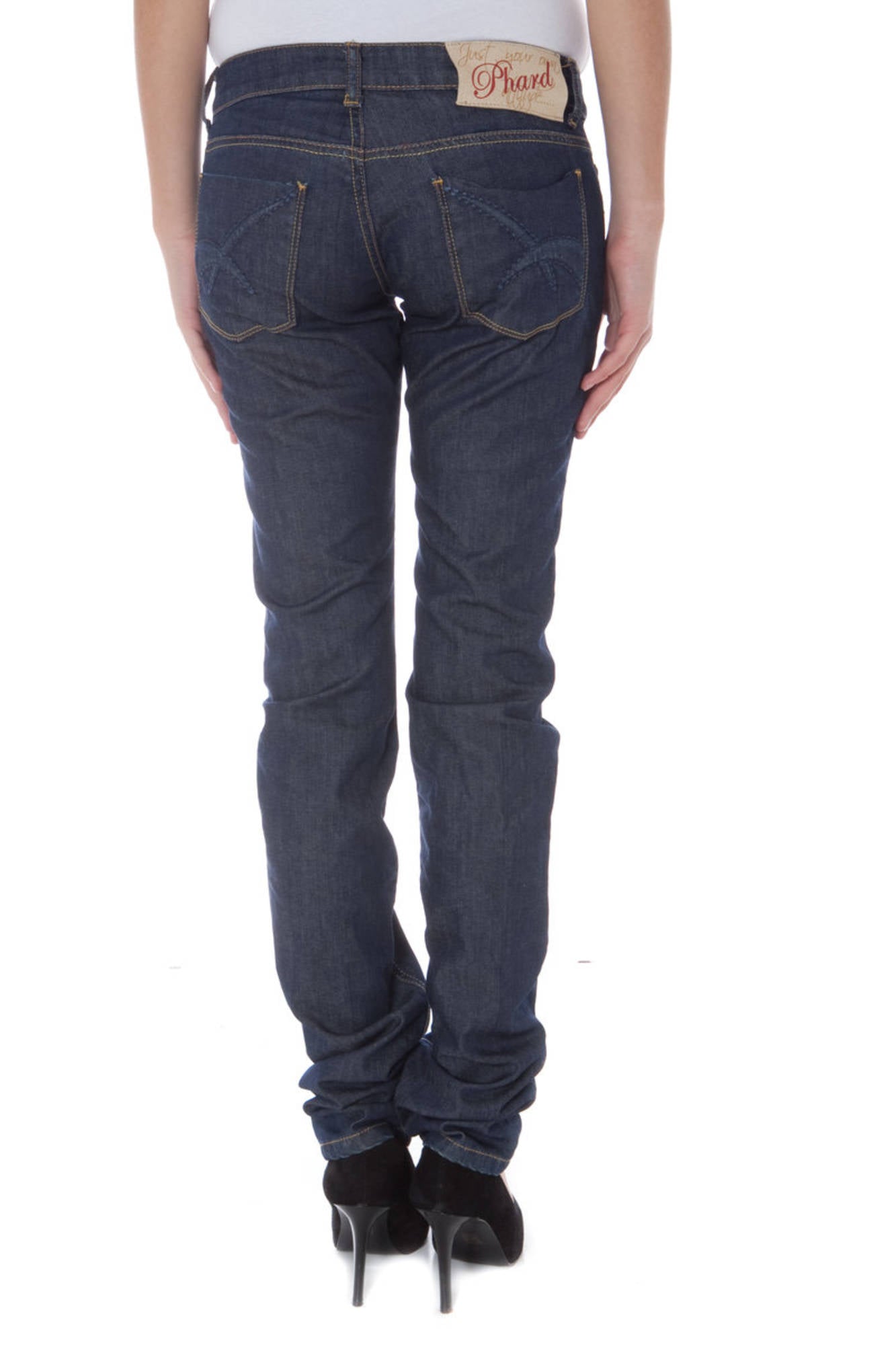 PHARD Blu Damen Denim Hard Jeans – 5-Pocket Slim Fit mit Kontrastnähten Blau
