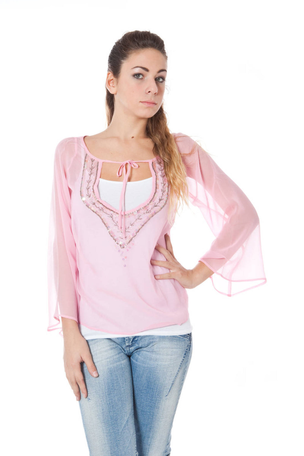 PHARD LANGARM T-SHIRT DAMEN ROSA
