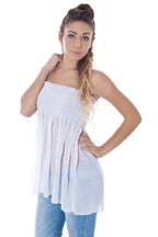 WEISSES BLUSHARD-TOP FÜR DAMEN