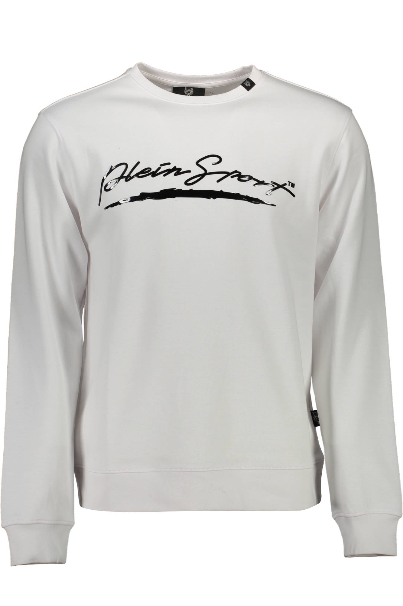 PLEIN SPORT Sweatshirt Herren mit Zip – Weißes Logo-Sweatshirt für Herbst/Winter Weiß