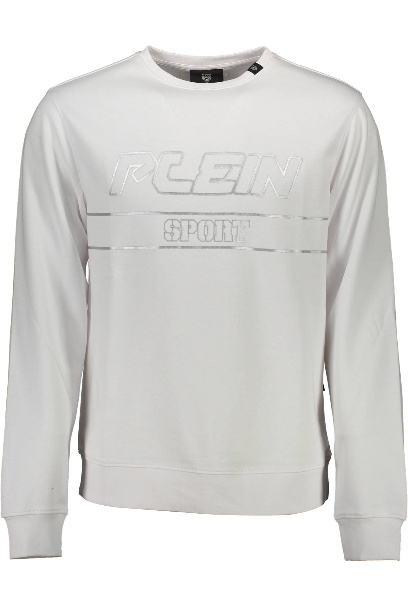 PLEIN SPORT Sweatshirt Herren Grau – Rundhalsausschnitt mit Kontrastdetails | soulluna.de Weiß