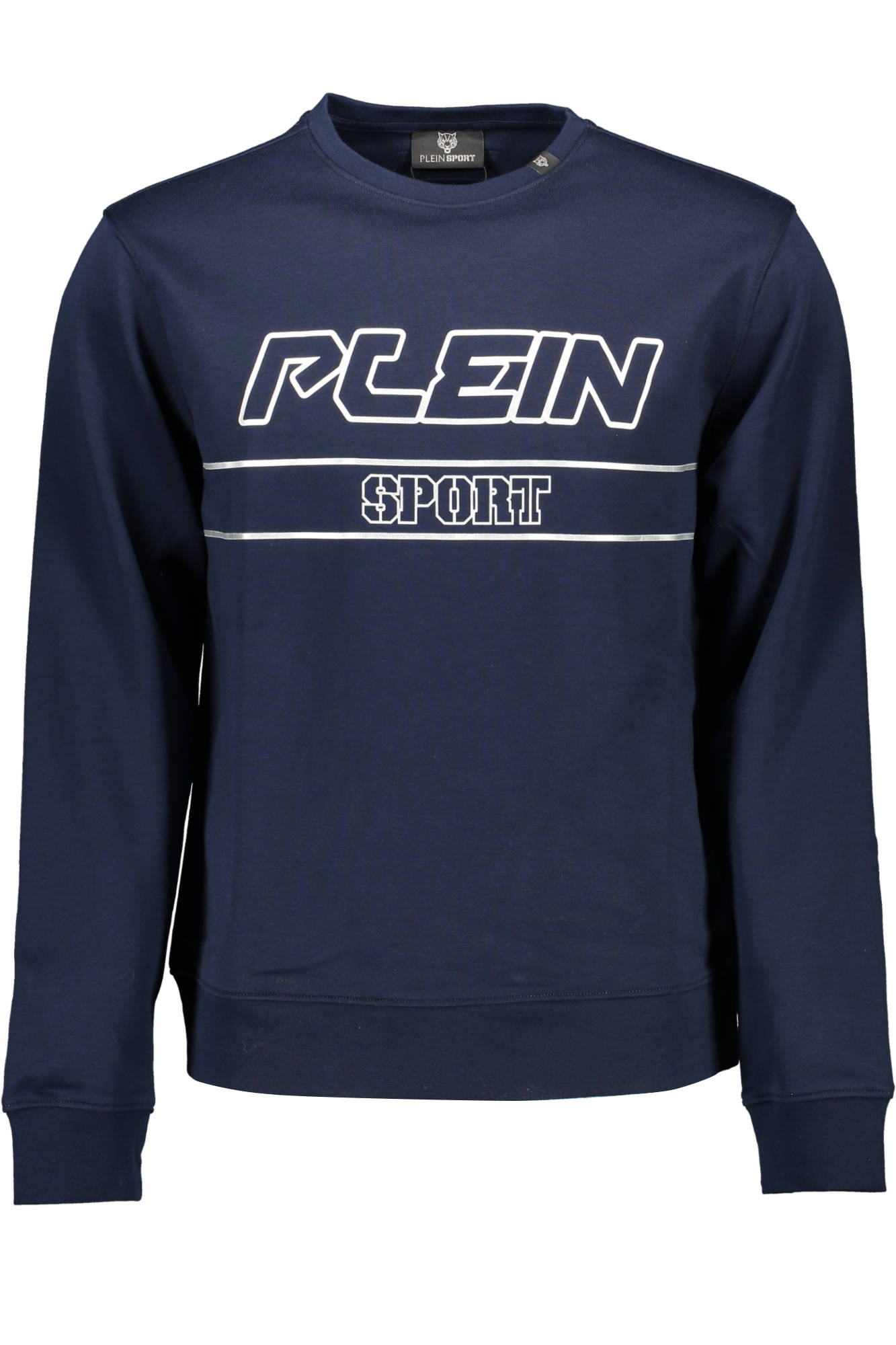 PLEIN SPORT Sweatshirt Herren Grau – Rundhalsausschnitt mit Kontrastdetails | soulluna.de Blau