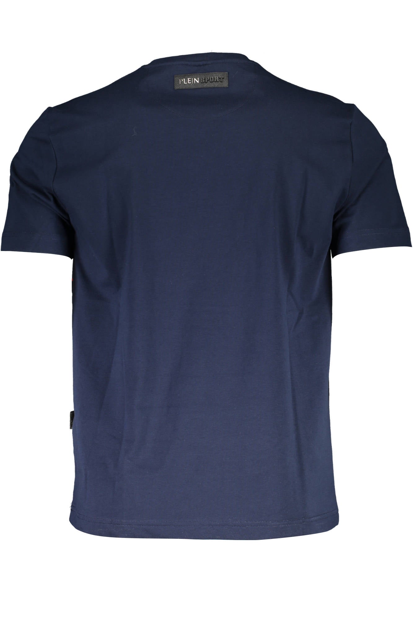 PLEIN SPORT Kurzarm-T-Shirt Herren Blau – Logo-Druck, 100% Baumwolle Blau