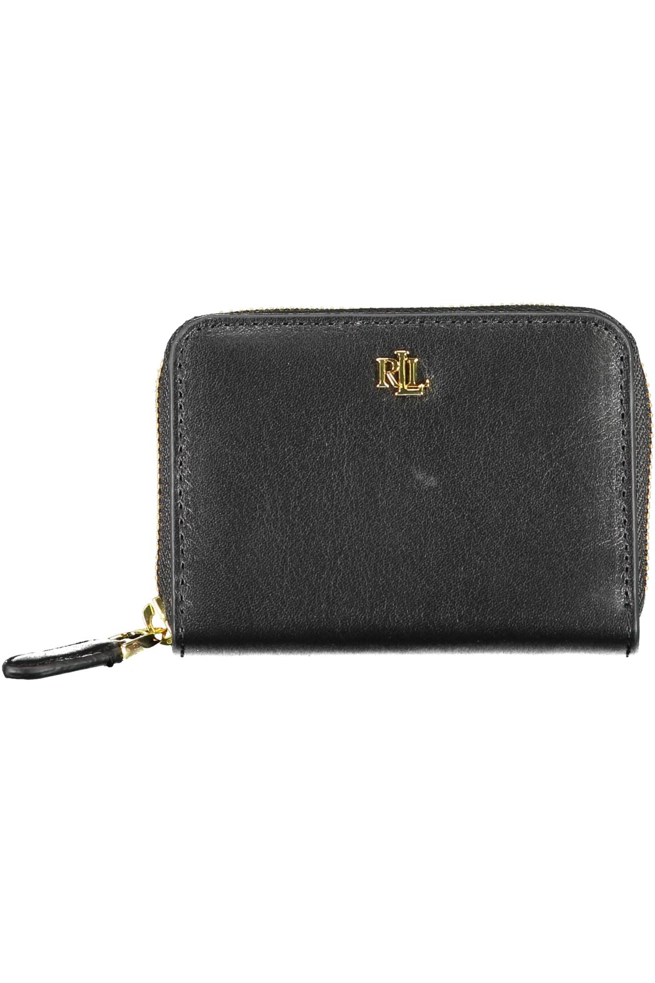 RALPH LAUREN Geldbörse Damen – Elegante Brieftasche aus Leder mit Münzfach Schwarz