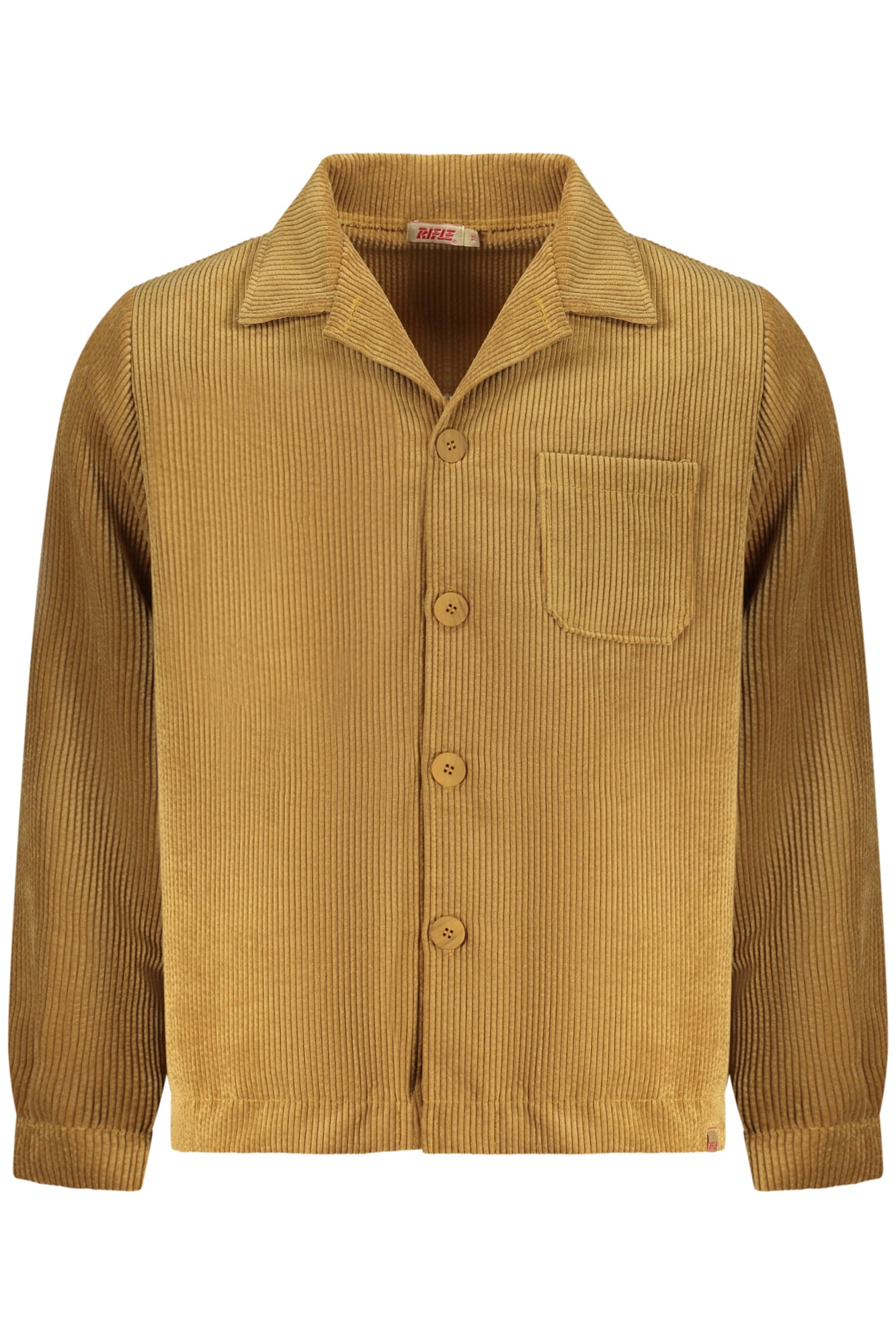 RIFLE Langärmliges Samthemd Herren – Beige Business-Hemd für Herbst/Winter Braun