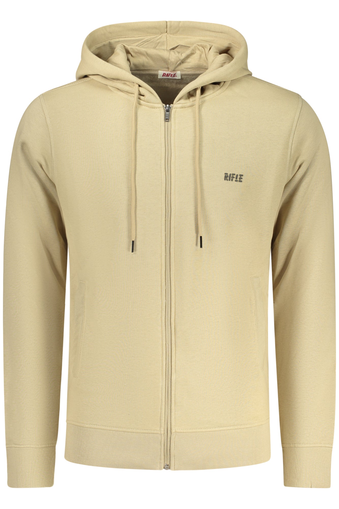 RIFLE Herren-Sweatshirt mit Reißverschluss, beige