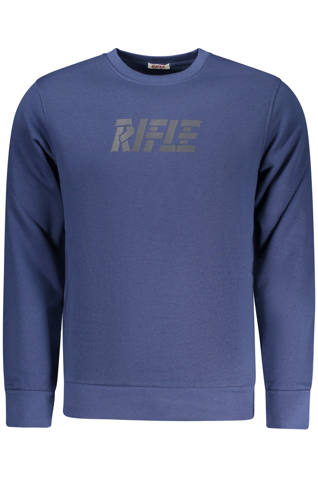 RIFLE Sweatshirt Herren Grau – Rundhalsausschnitt mit Logo-Print für Herbst/Winter Blau
