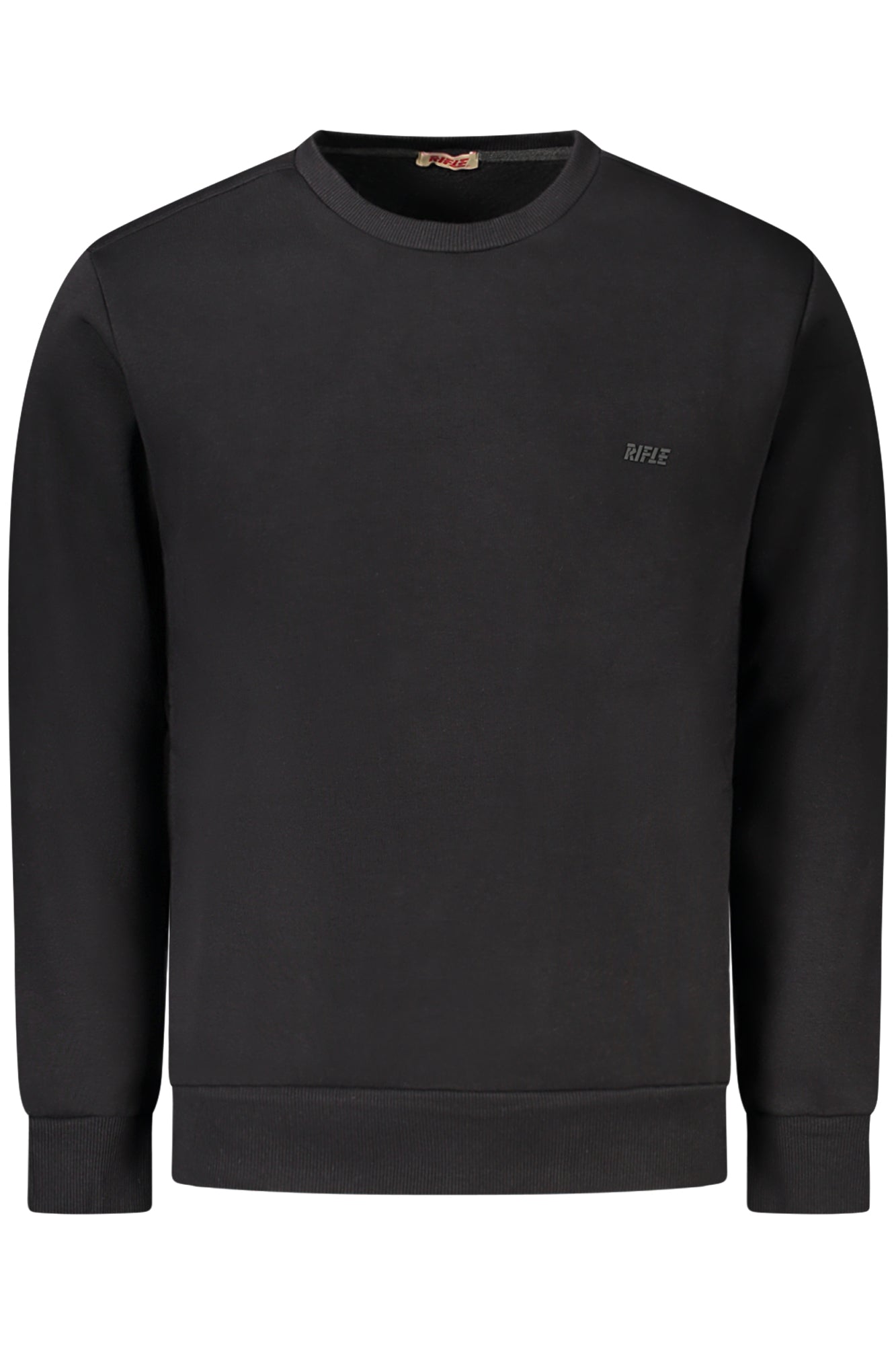 RIFLE Sweatshirt Herren Schwarz – Rundhals ohne Reißverschluss für Herbst/Winter Zweitbild