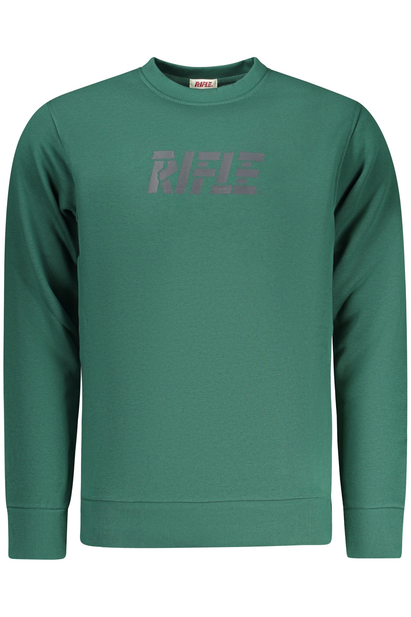 RIFLE Sweatshirt Herren Grau – Rundhalsausschnitt mit Logo-Print für Herbst/Winter Grün