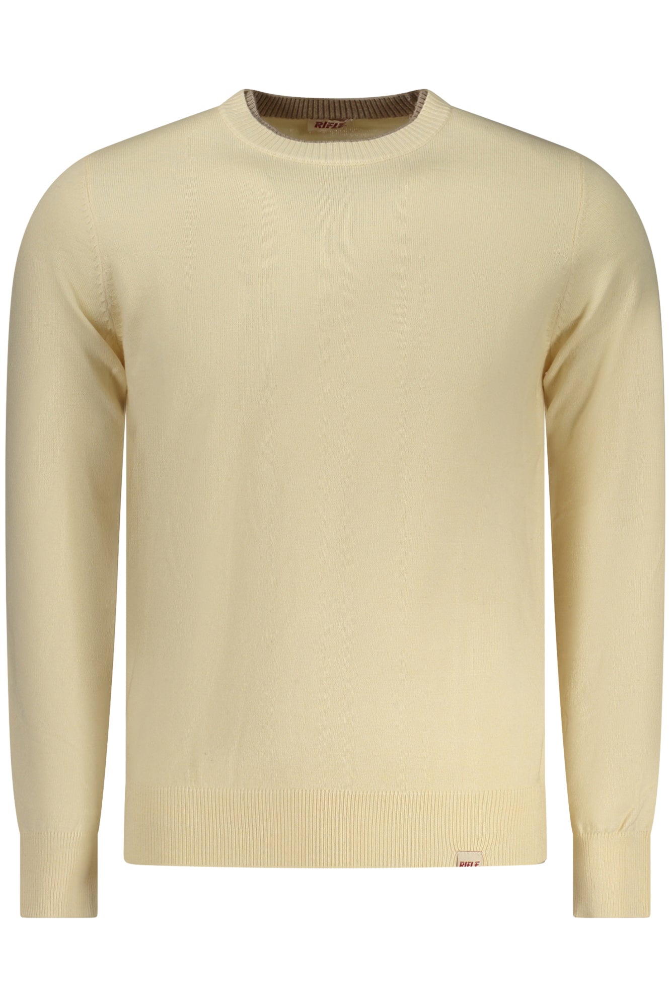 RIFLE Gewehr Herren Hemd – LANGÄRMLIGER PULLOVER mit Logo-Applikation für Herbst/Winter Beige