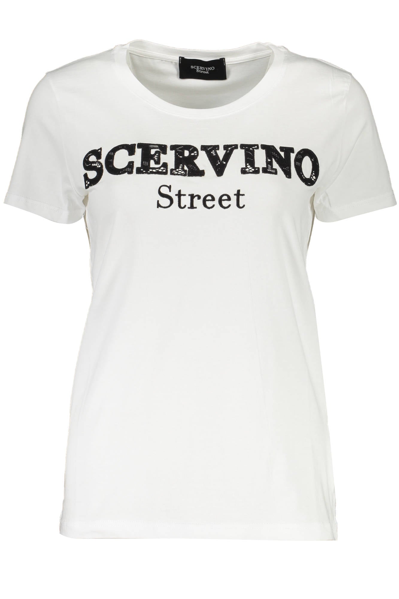 Scervino Street Kurzarm-T-Shirt Damen Weiss – Italienisches Design mit Stickerei | soulluna.de Weiß