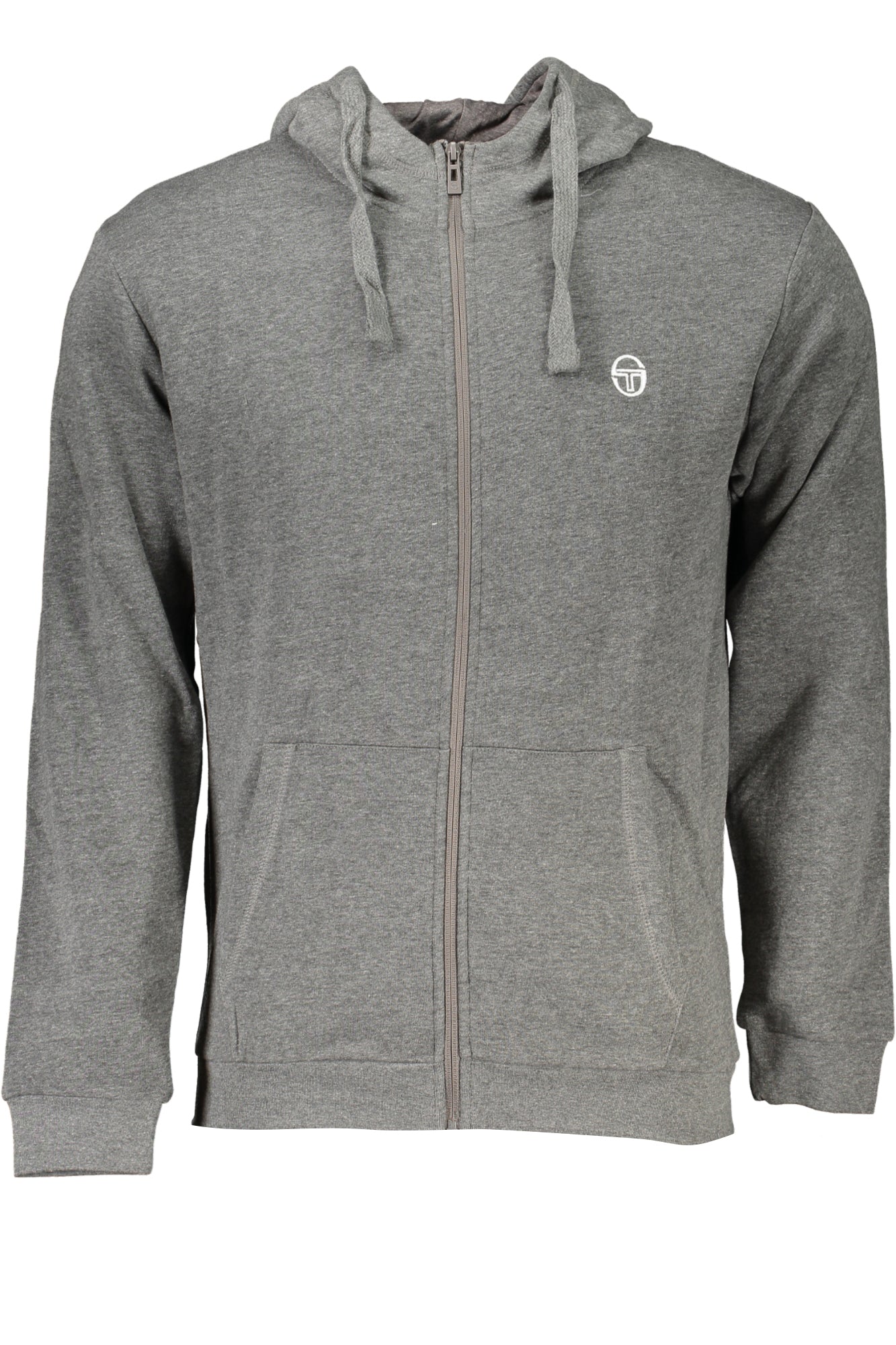 Sergio Tacchini Sweatshirt Herren mit Kapuze – Schwarzer Reißverschluss | soulluna.de Grau