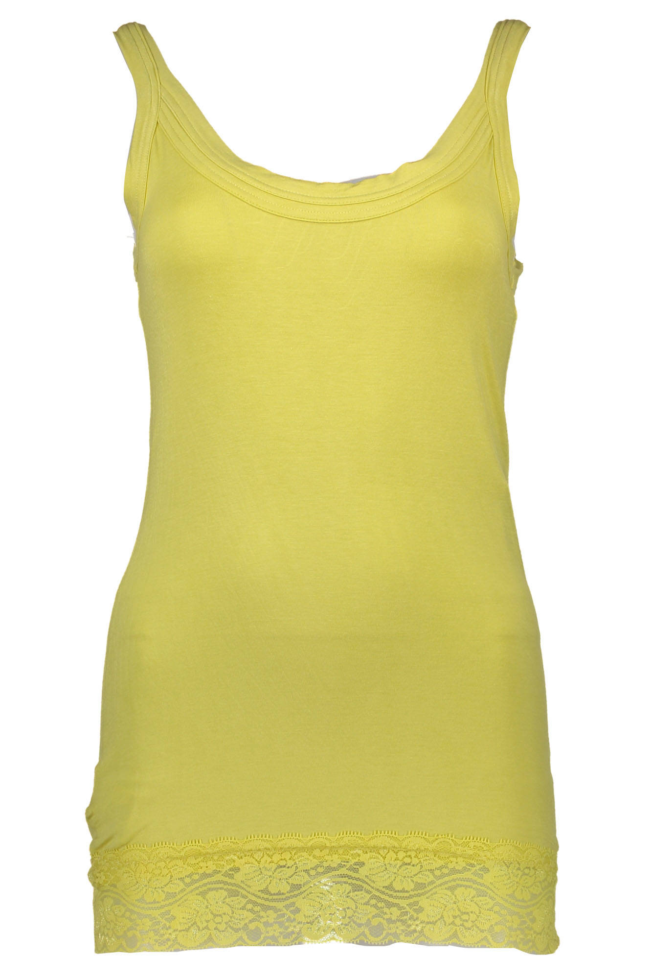 SILVIAN HEACH Gelbes Tanktop Damen – Breites Schulter-Design mit Spitzeneinsätzen Gelb