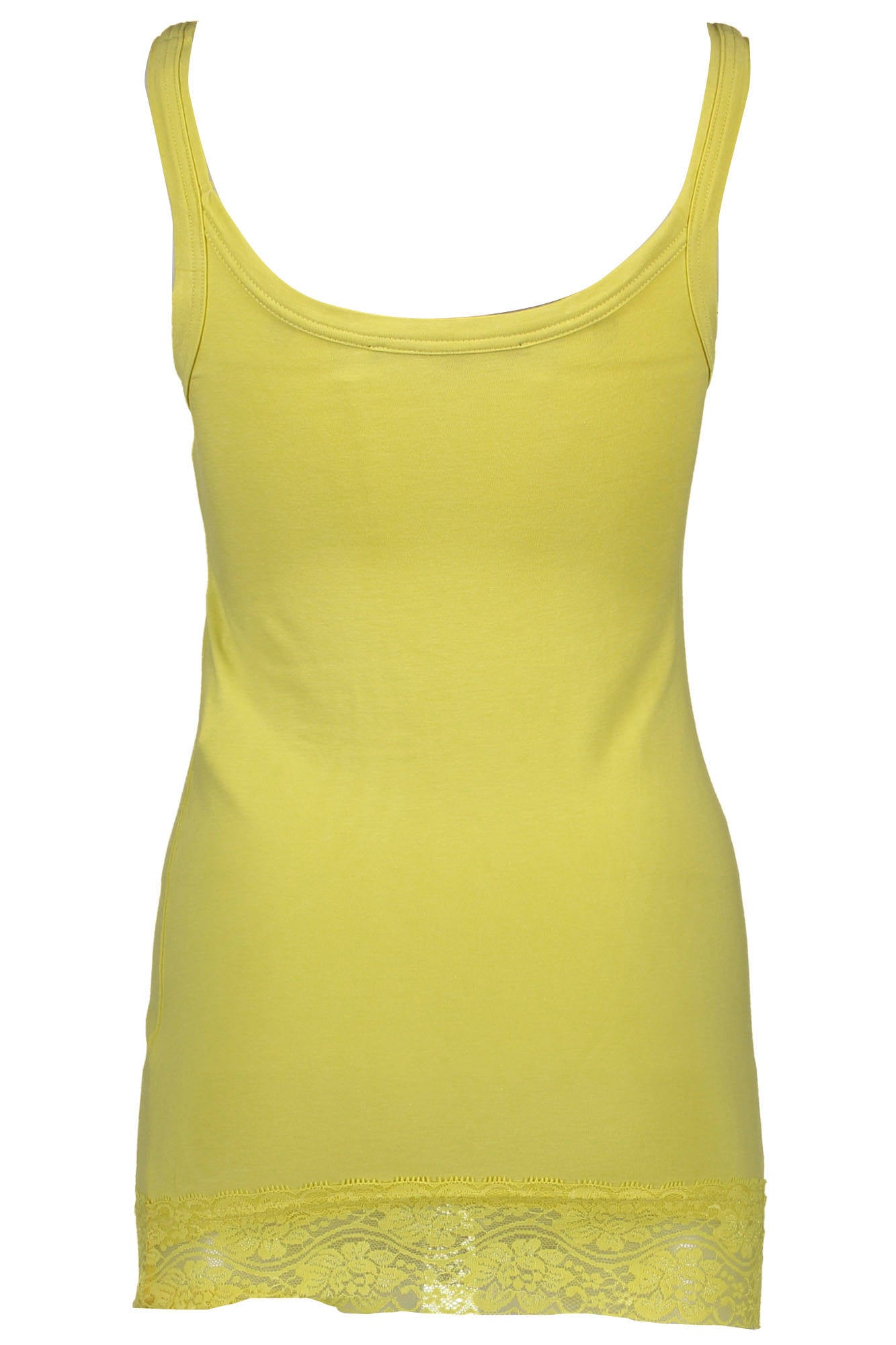 SILVIAN HEACH Gelbes Tanktop Damen – Breites Schulter-Design mit Spitzeneinsätzen Gelb