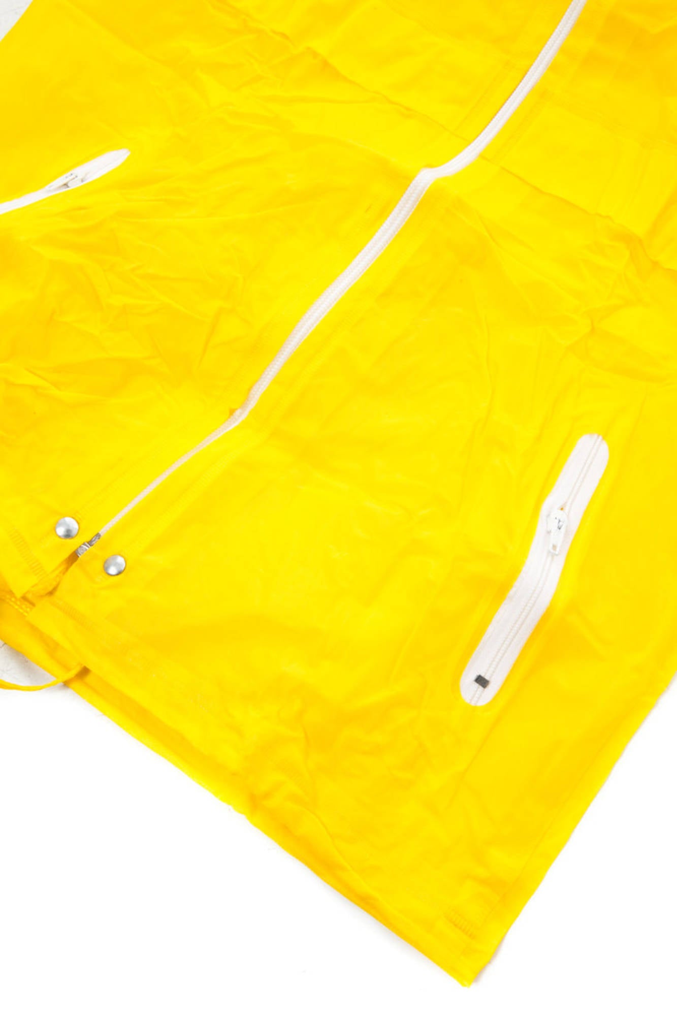 SIMIANI Regenmantel Damen – Gelber PVC-Mantel mit Kapuze für Regenwetter Gelb