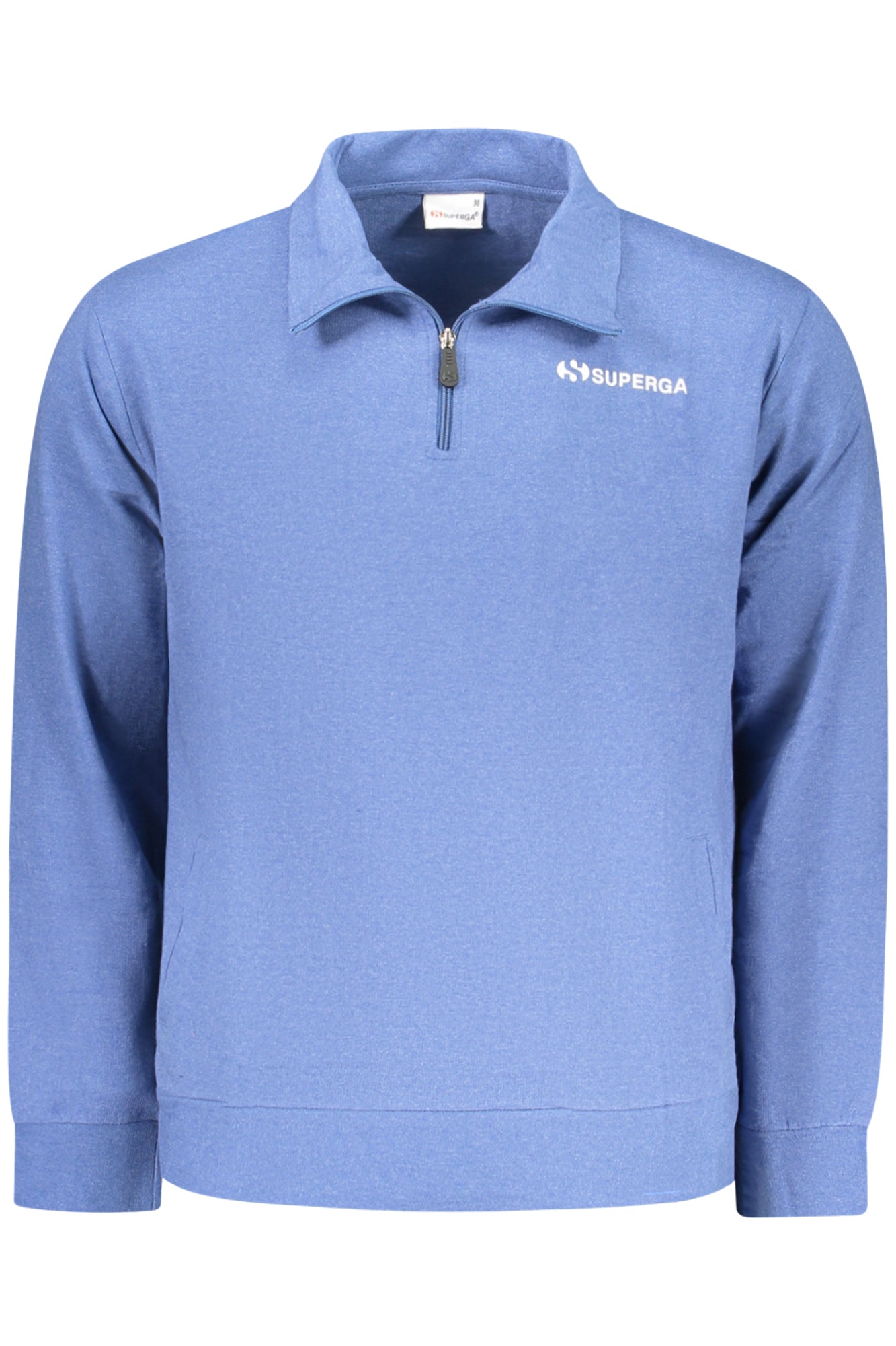 SUPERGA Herren-Sweatshirt mit Reißverschluss – Schwarz | Langlebiges Freizeit-Sweatshirt Hellblau