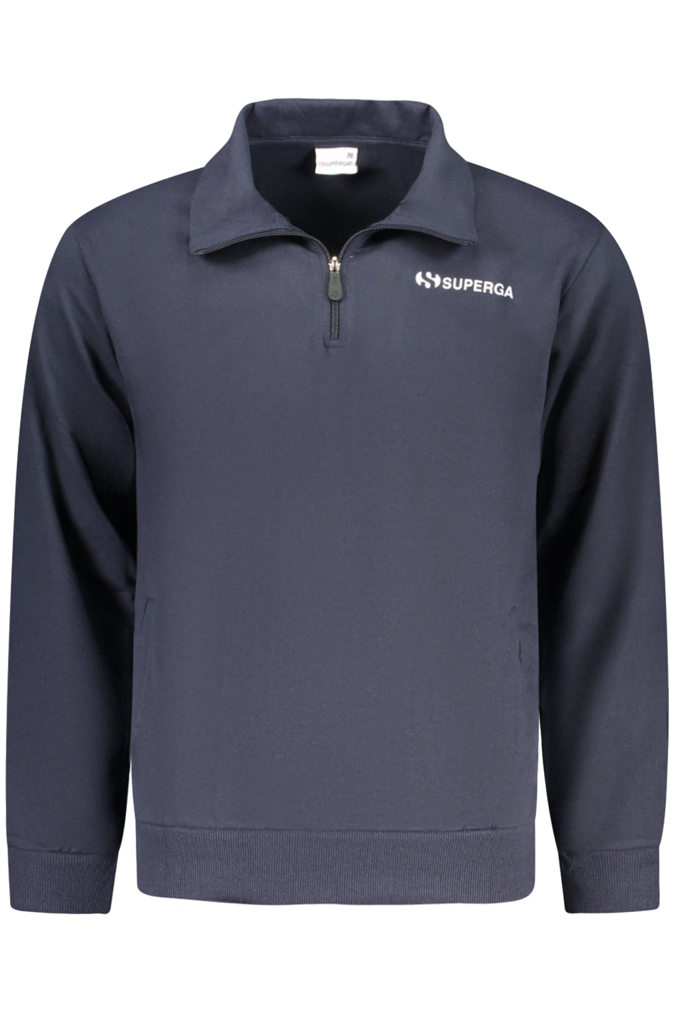 SUPERGA Herren-Sweatshirt mit Reißverschluss – Schwarz | Langlebiges Freizeit-Sweatshirt Blau