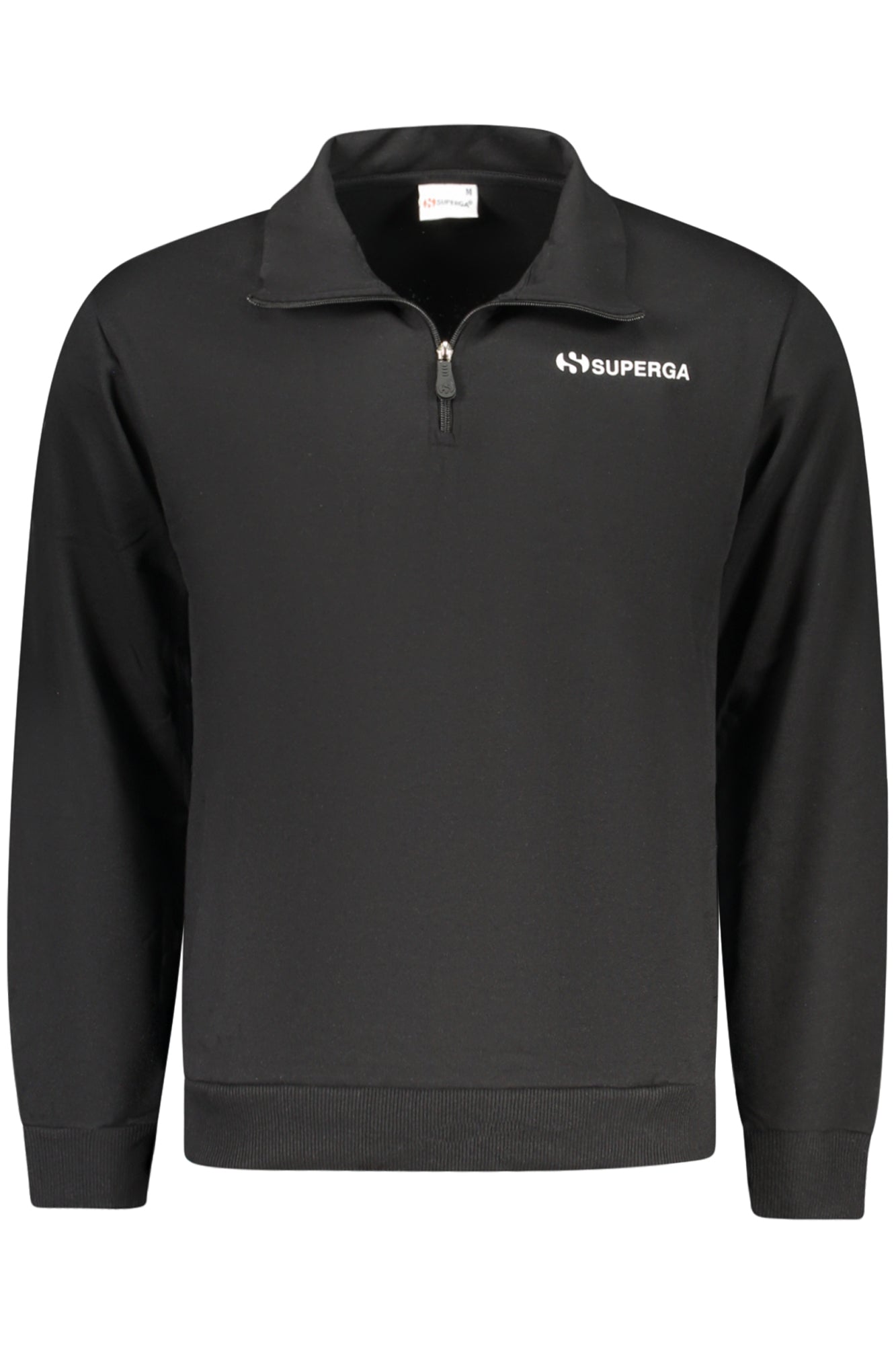 SUPERGA Herren-Sweatshirt mit Reißverschluss – Schwarz | Langlebiges Freizeit-Sweatshirt Schwarz