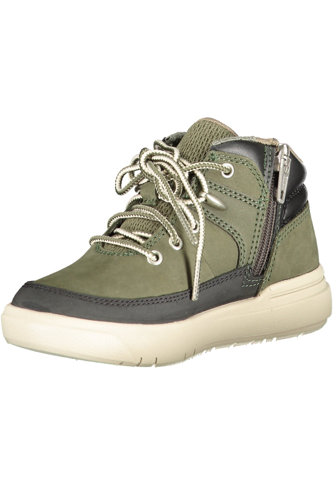 Timberland Kinder-Stiefeletten Jungen – Grüne Schnürstiefel mit Reißverschluss Grün