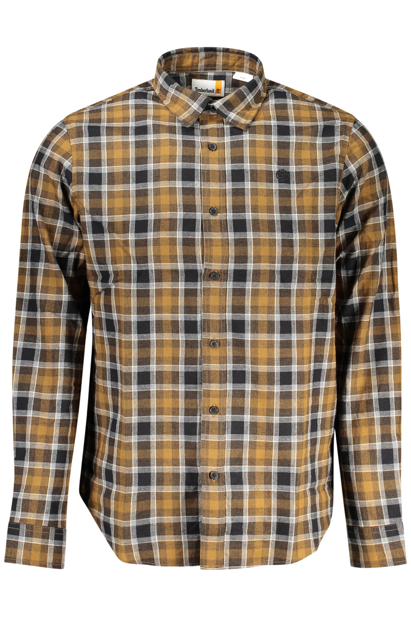 Timberland Herren-Hemd – Grünes Langarmhemd mit Stickerei | Regular Fit Braun