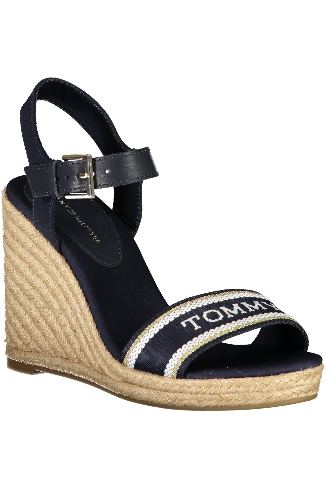 Tommy Hilfiger Sandalen Damen – Blaue Keilsandalen mit Schnürung | soulluna.de Blau