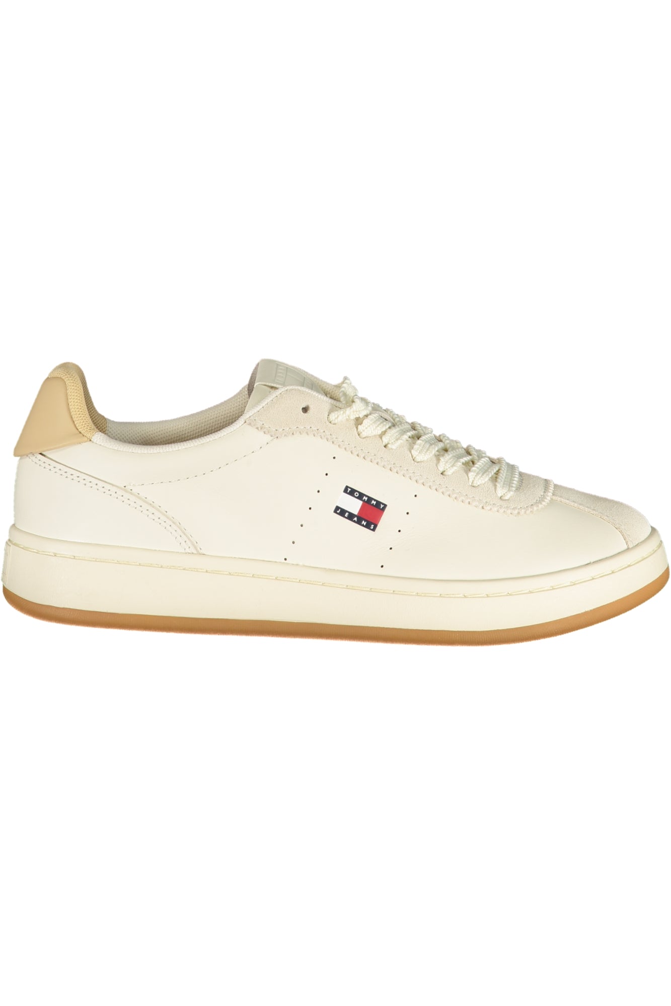 TOMMY HILFIGER Damen Sneaker – Sportschuh mit Schnürsenkeln Beige
