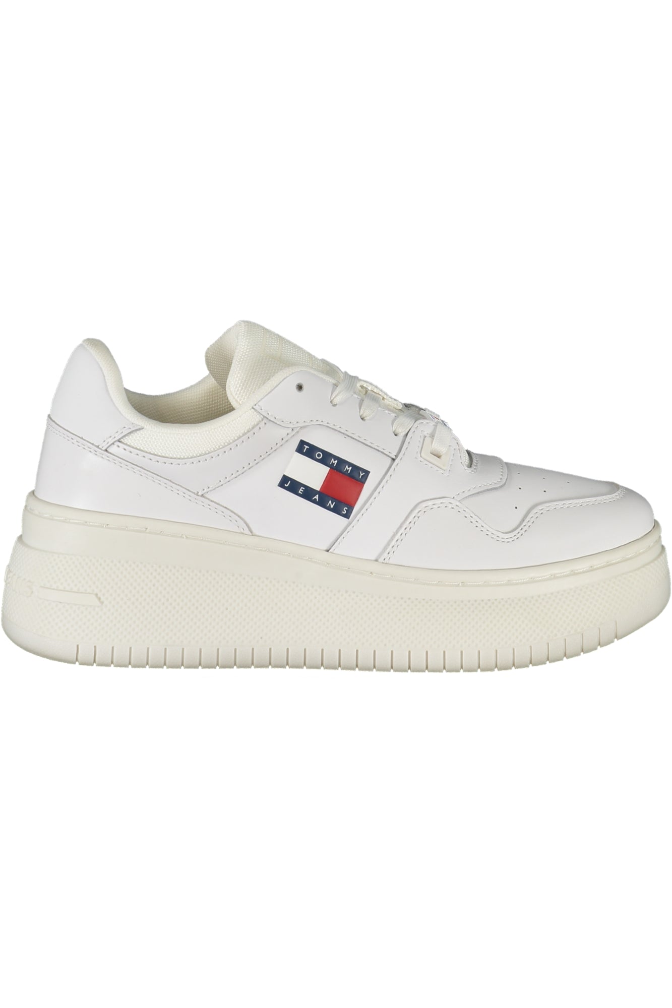 Tommy Hilfiger Weisse Damen-Sportschuhe – 5 cm Plateausohle & Logo-Detail Weiß Hauptbild