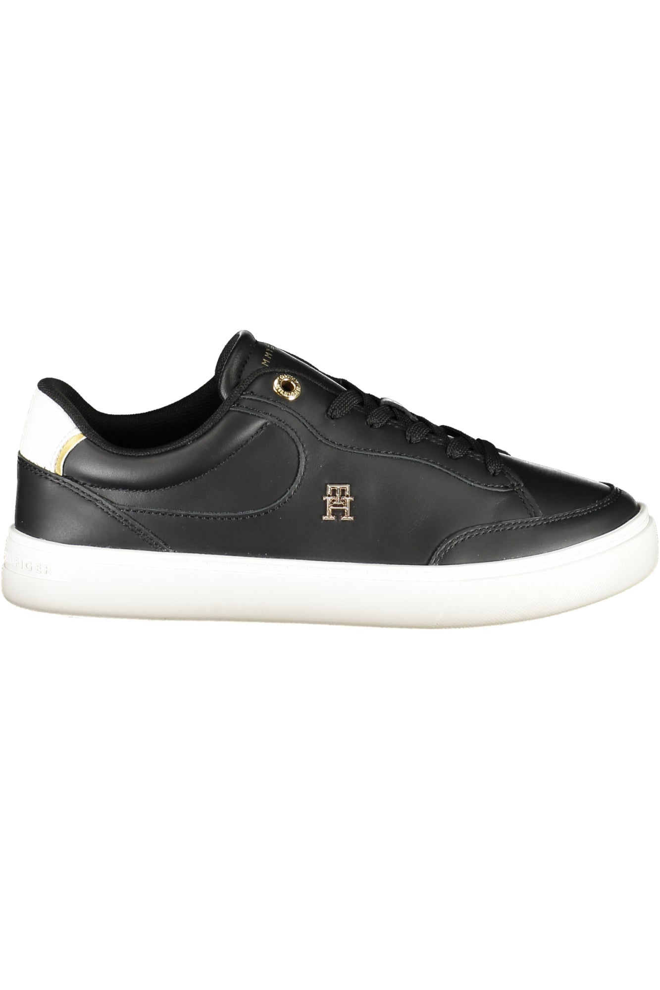 TOMMY HILFIGER Damen Sneaker – Sportschuh mit Schnürsenkel Schwarz