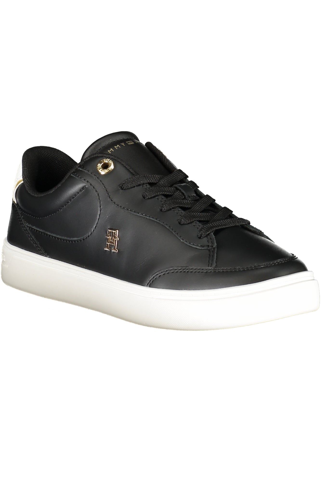 TOMMY HILFIGER Damen Sneaker – Sportschuh mit Schnürsenkel Schwarz