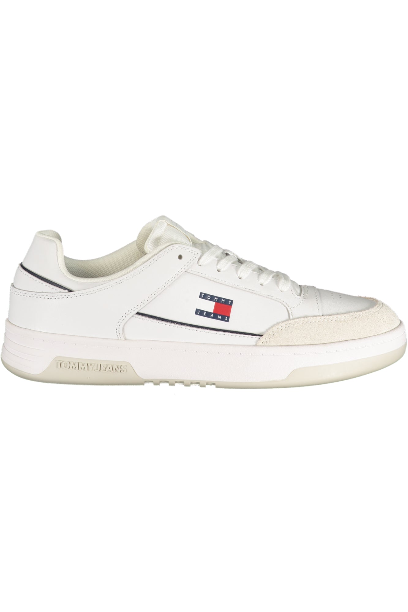 Tommy Hilfiger Sneaker Herren – Weiße Sportschuhe mit blauen Details für Frühjahr/Sommer Weiß
