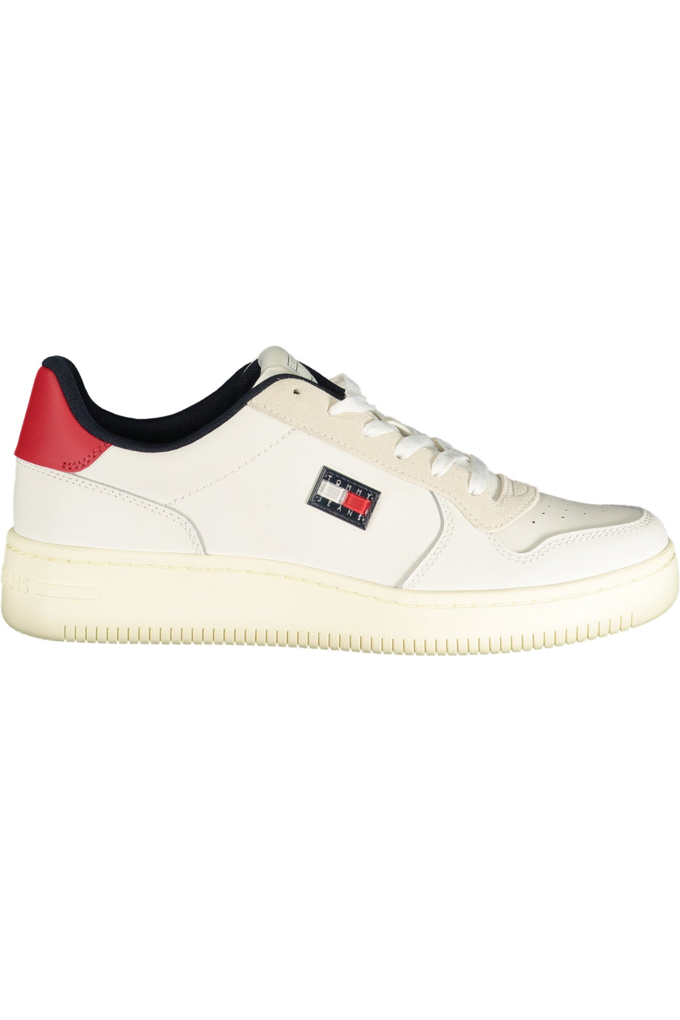 Tommy Hilfiger Sneaker Herren – Weiße Sportschuhe mit roten Details | soulluna.de Weiß