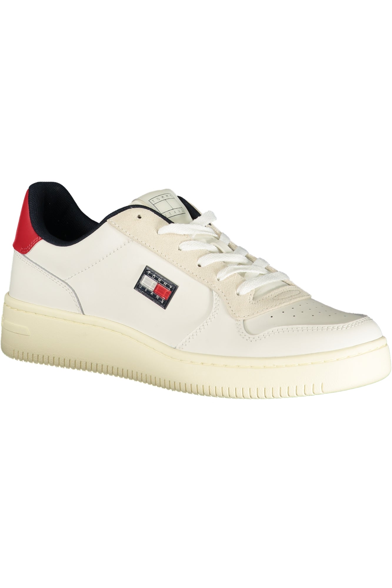 Tommy Hilfiger Sneaker Herren – Weiße Sportschuhe mit roten Details | soulluna.de Zweitbild