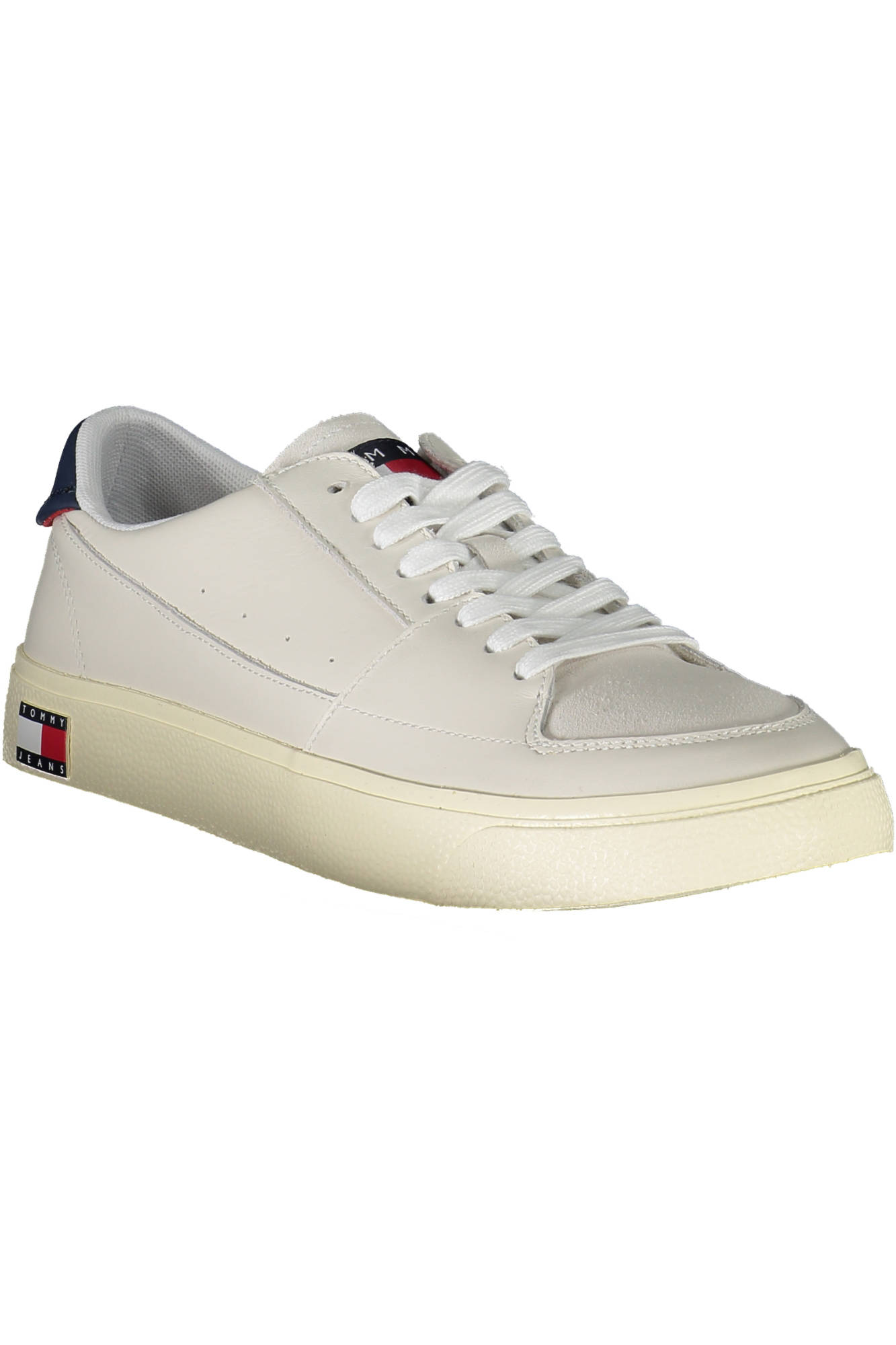 Tommy Hilfiger White Man Sportschuhe Herren – Sneaker mit recyceltem Polyester Weiß