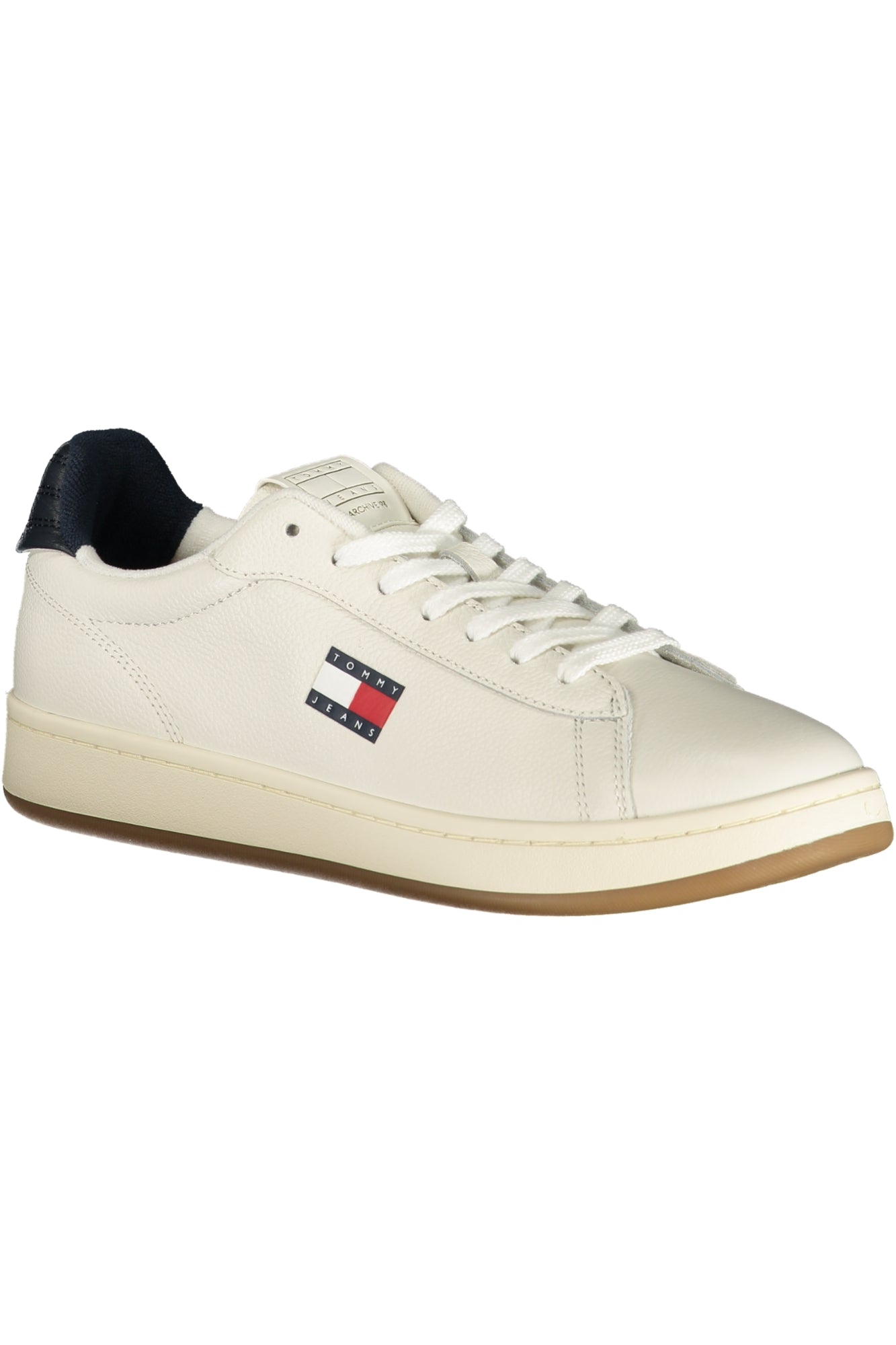 Tommy Hilfiger Sneaker Herren – Weiße Sportschuhe mit blauen Details für Frühjahr/Sommer Weiß