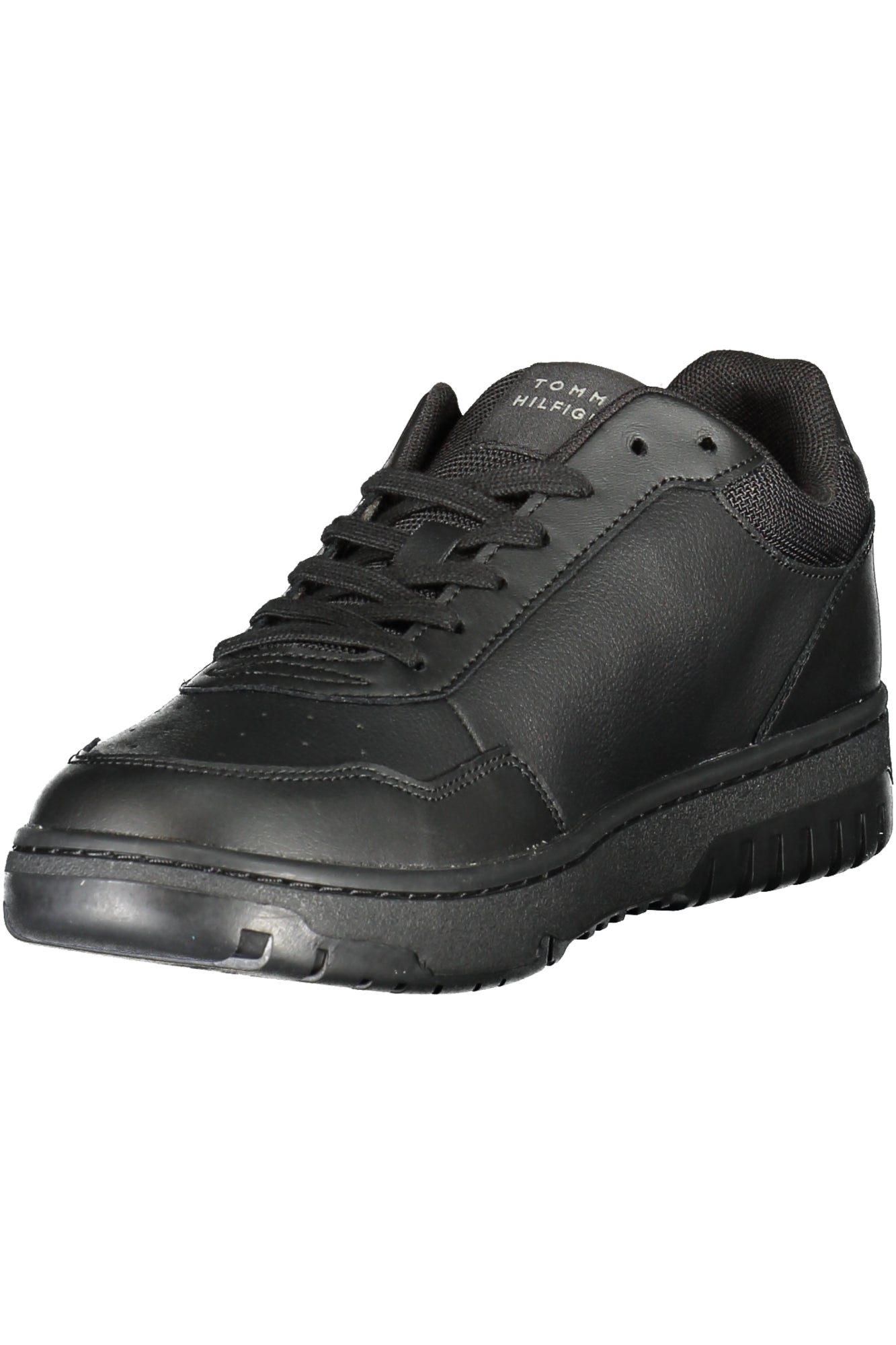 Tommy Hilfiger Herren Sportschuhe Schwarz – Klassische Sneaker aus Leder Schwarz