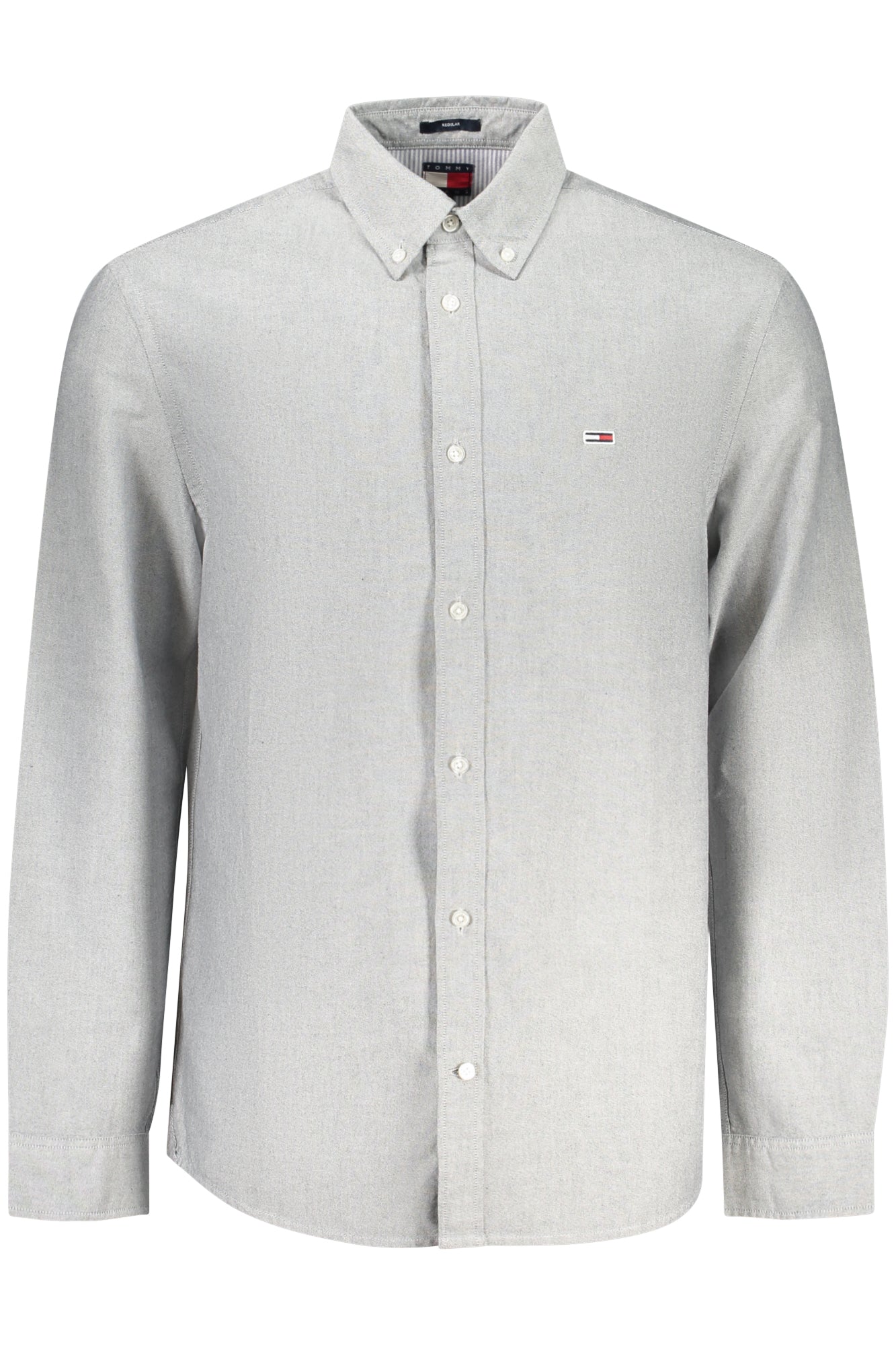 Tommy Hilfiger Langarmhemd Herren Grau – Button-Down Kragen aus regenerativer Baumwolle Grau