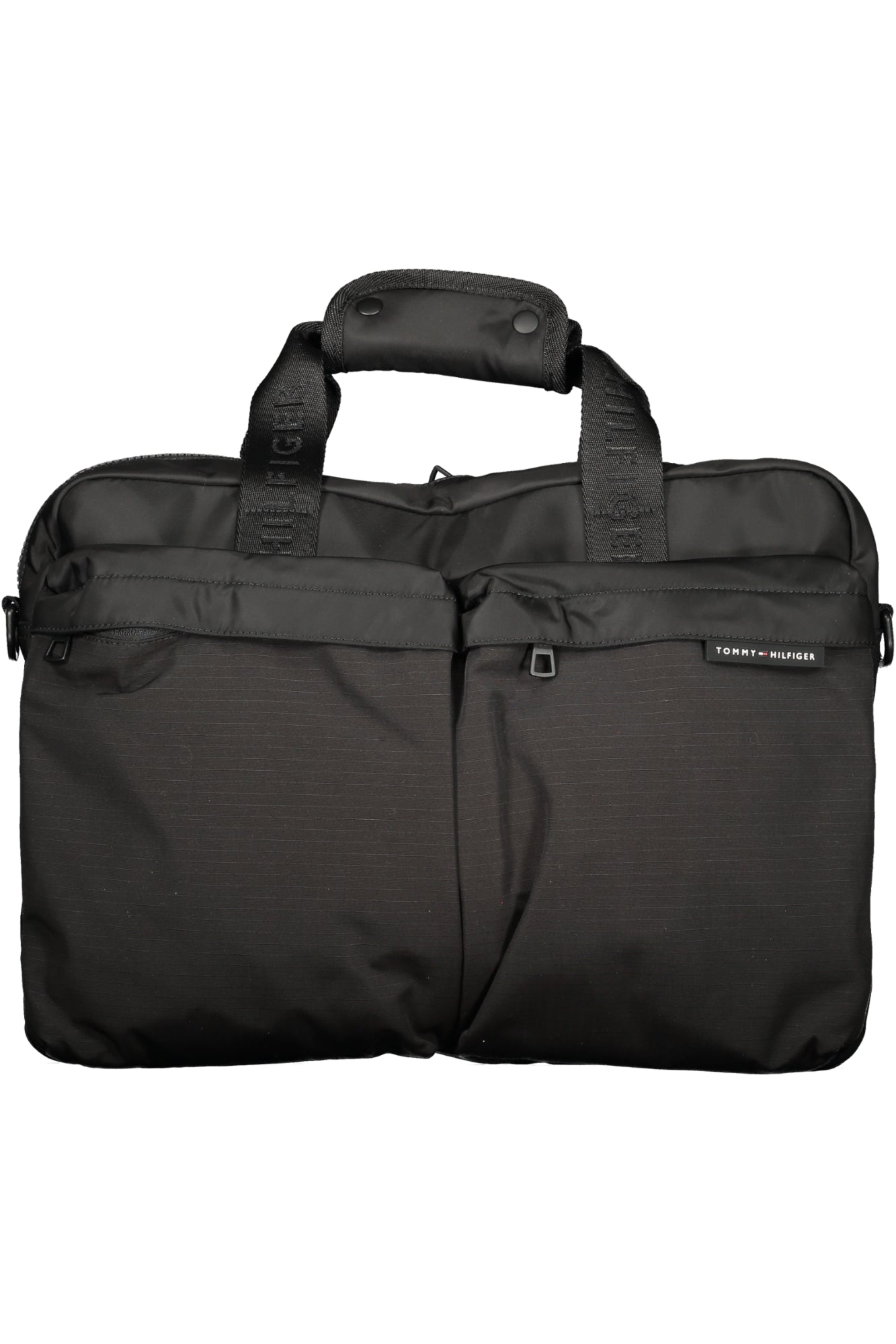 Tommy Hilfiger Herren Aktentasche Schwarz – Recyceltes Polyester mit Laptopfach Schwarz