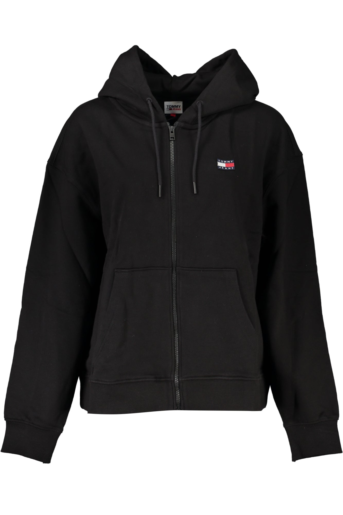 Tommy Hilfiger Zip-Sweatshirt Damen – Kapuze, gebürstet, Logo | soulluna Schwarz