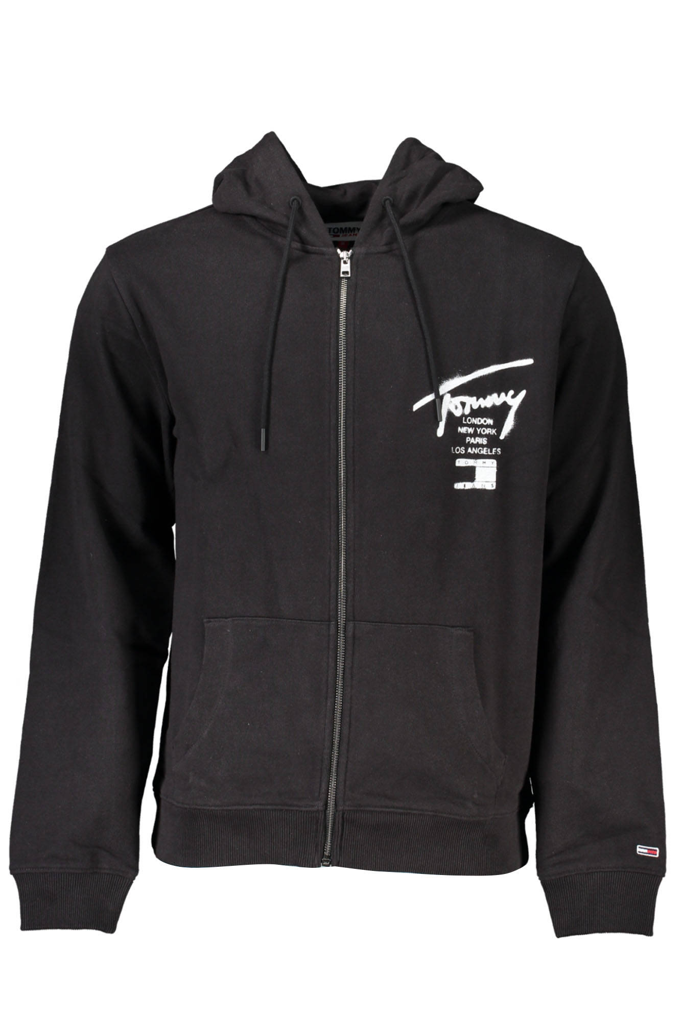 TOMMY HILFIGER Herren Sweatshirt – Langarm, mit Kapuze Schwarz