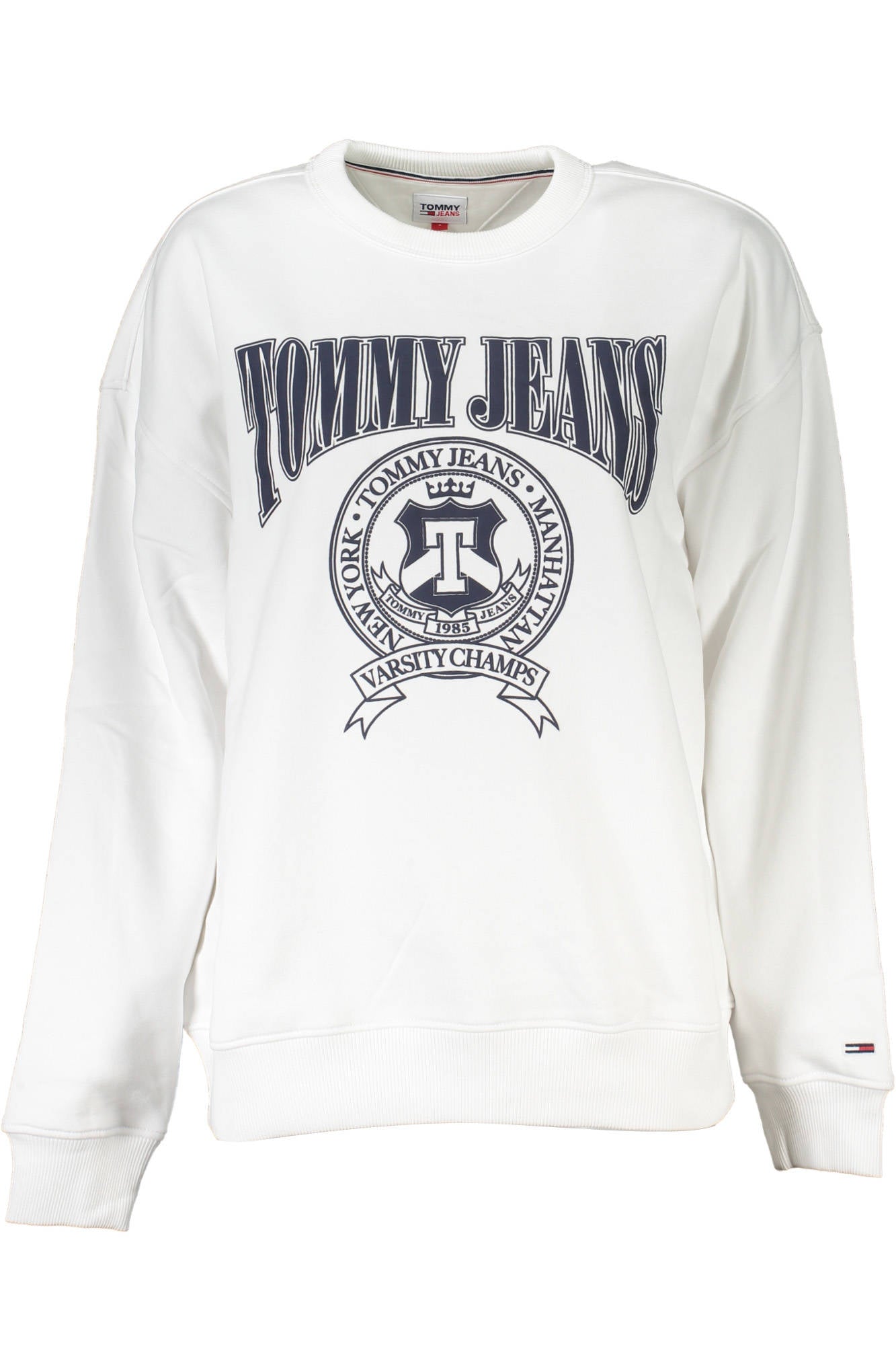 Tommy Hilfiger Sweatshirt Damen – Weißes Fleece mit Logo-Aufdruck Weiß
