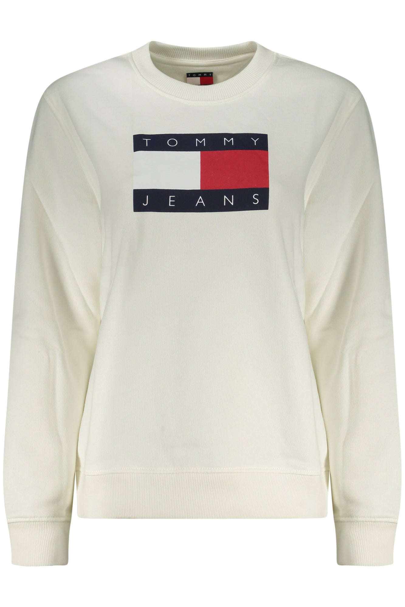 Tommy Hilfiger Damen-Sweatshirt mit Reißverschluss – Weißes Sweatshirt für Herbst/Winter Weiß