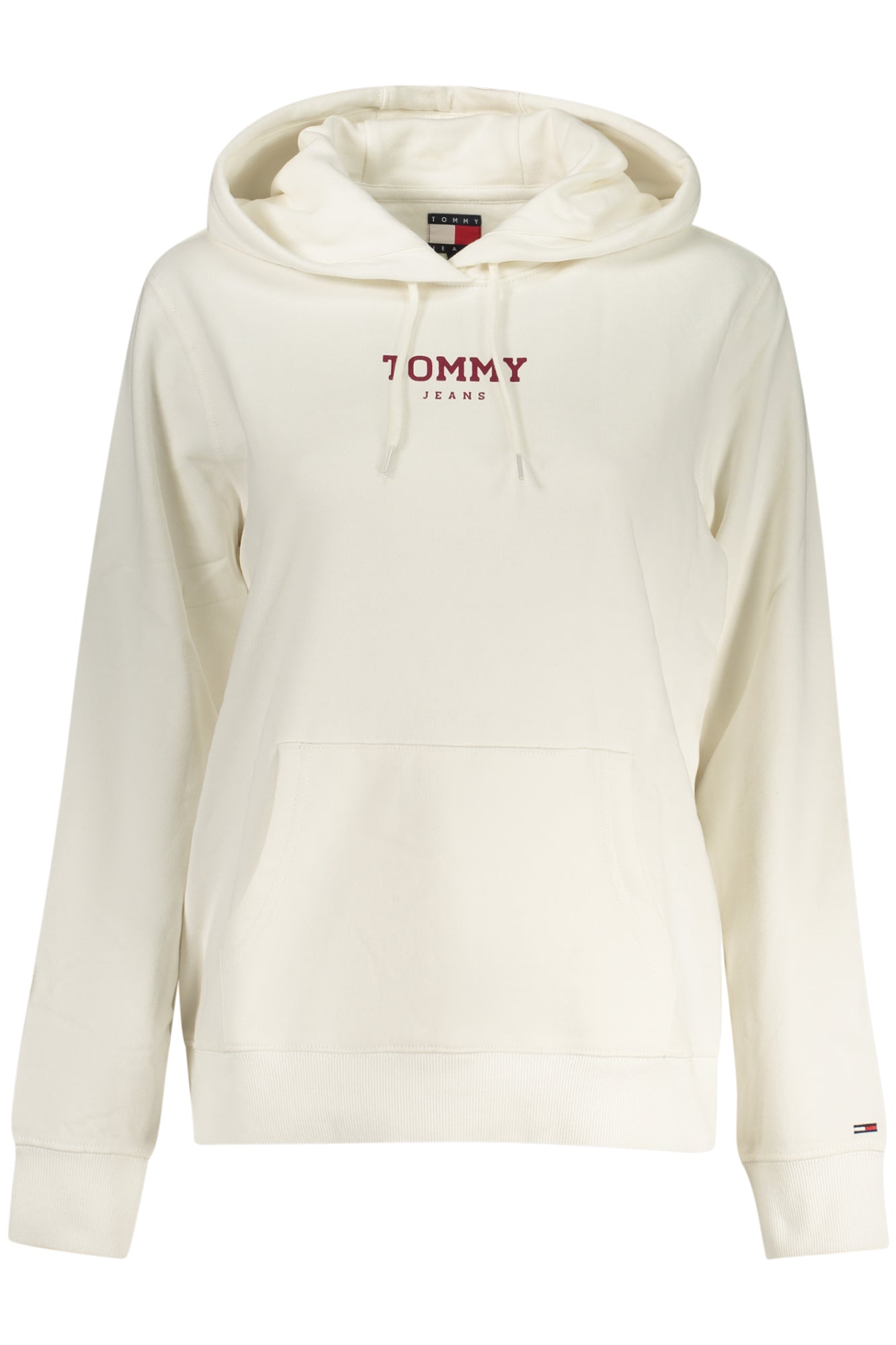TOMMY HILFIGER Damen Sweatshirt – mit Kapuze, aus Baumwolle Weiß