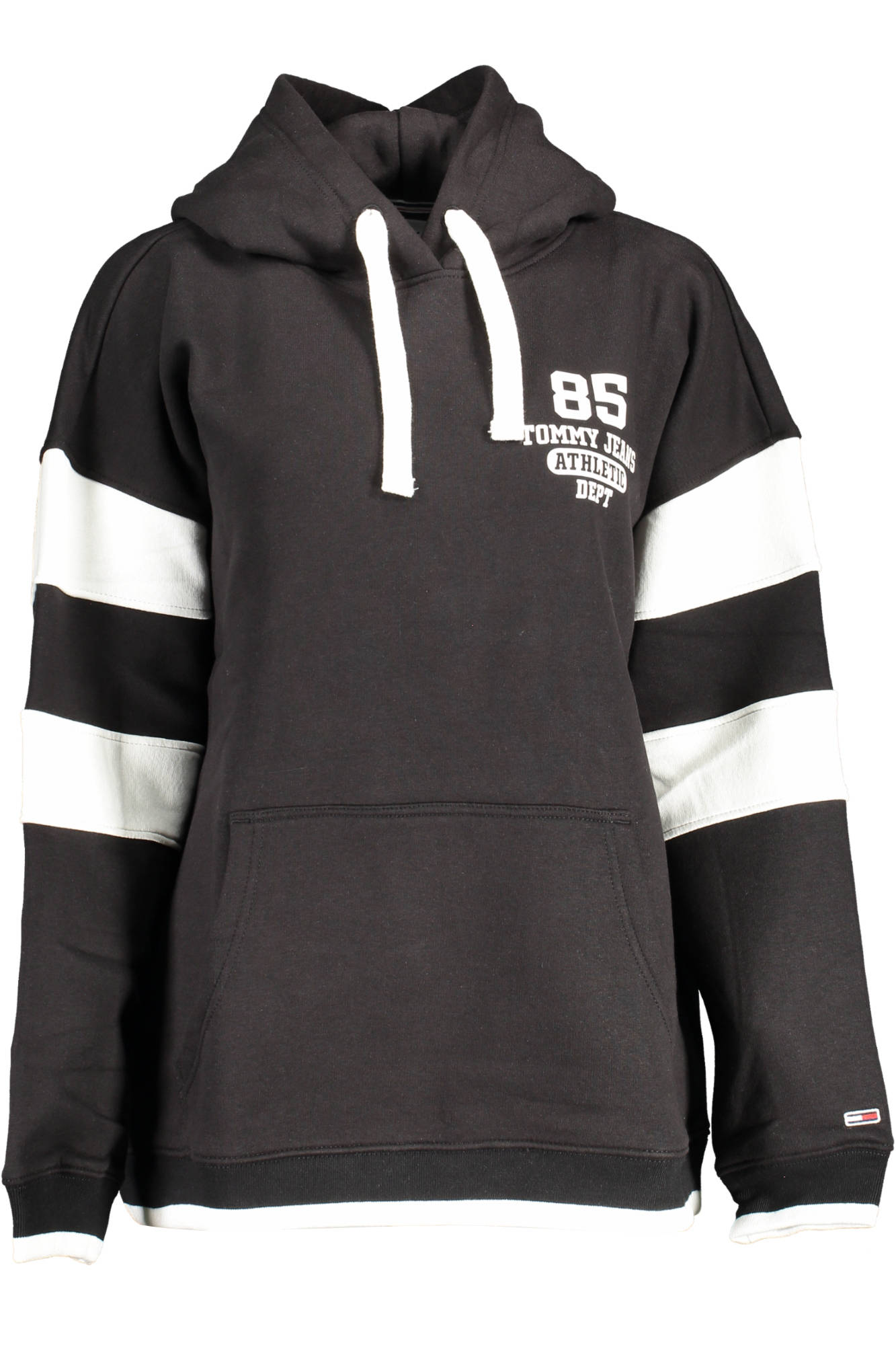 Tommy Hilfiger Sweatshirt Damen Schwarz – Kapuzenpullover mit Logo Schwarz
